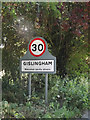 Gislingham Village Name sign on Thornham Road