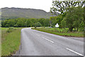 The A832 approaching Talladale