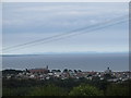 The town of Newcastle with the Isle of Man in the background