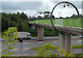 Footbridge across the A50