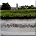 Rivebank view of Kidwelly fire station tower 