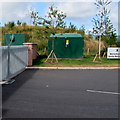 Electricity substation outside Monmouthshire Livestock Market, Croesbychan