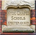 SJ9593 : Hyde Chapel Schools Erected A D 1889 by Gerald England