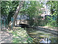 Footbridge on the New River west of Bethune Road, N4