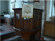 SS5937 : St Peter, Shirwell: pulpit by Basher Eyre