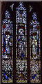 SO8932 : Stained glass window, St Margaret's chapel, Tewkesbury Abbey by Julian P Guffogg