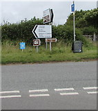 SS0198 : Signs near the eastern start/end of the B4584, Freshwater East by Jaggery