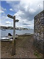 Templer Way signpost at Ringmore Strand