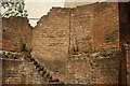 View of a section of the London Wall from the area near the underground car park near the Museum of London #3