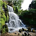 ST9770 : Bowood Lake; The waterfall nearby by Michael Garlick