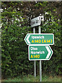 Roadsigns on the A140 Ipswich Road