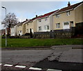 Row of five houses, Cardigan Crescent, Croesyceiliog, Cwmbran