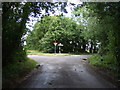 Country road junction near Banham