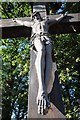 SO8641 : Crucifix on a war memorial  by Philip Halling