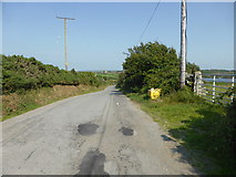 SH3490 : Minor road near Llyn Llygeirian by David Medcalf