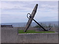 Historic anchor on Church Street, Macduff