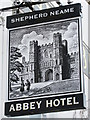 TQ7415 : Abbey Hotel sign by Oast House Archive