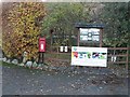 Postbox and notice board in Stair