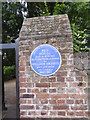 TQ4875 : Blue plaque at Red House by Shazz