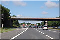 SP3086 : M6 Highfield Lane bridge by J. Hannan-Briggs