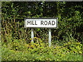 TM1570 : Mill Road sign by Geographer