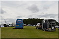 SJ9625 : Stafford Horse Trials: lorry park looking to Weetman's Plantation by Jonathan Hutchins