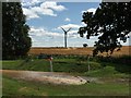 Stafford Horse Trials: water obstacle with wind turbine