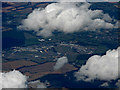 Silverstone motor racing circuit from the air