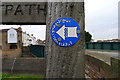 SK7894 : New waymarker sign for the northern extension of the Trent Valley Way, West stockwith by Tim Heaton