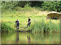 Landing fish at Orrell Waterpark