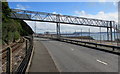 Footbridge over the access road to Fishguard Harbour