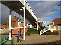 SP3278 : Footbridge to Grosvenor Road over Central Six retail park and the railway, Coventry by Robin Stott