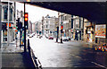 Borough High Street from under the railway bridge at London Bridge, 1983