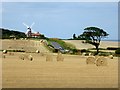 TG1242 : Farmland and the Weybourne Windmill Seen from the North Norfolk Railway by David Dixon