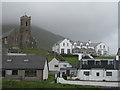 NL6698 : Church and hotel at Castlebay by M J Richardson