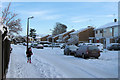 SP9111 : Buckingham Road, Tring in the snow by Chris Reynolds