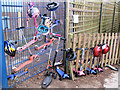 SP9111 : The Nursery School scooter park at Goldfield School, Tring by Chris Reynolds