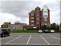 Four-storey flats overlooking Saxon Lane car park, Seaford