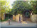 Lych gate to the churchyard of St Peter the Apostle, Blatchington Hill, Seaford