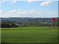 View over Airedale with red flag