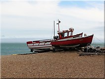 TR3752 : Fishing  boats  on  the  beach  at  Deal by Martin Dawes