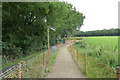 Temporary Footpath alongside the A673 at Heath Charnock