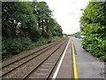 West along platform 1 at Clunderwen railway station