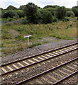 Railway gradient post near Gowerton railway station