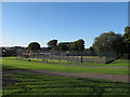 SE2435 : Bramley Park; tennis court by Stephen Craven