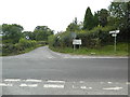 Crossroads at Gyfelia, on the B5426