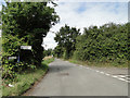 Elm Lane at the junction with Back Lane and Wenham Road