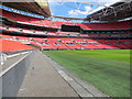 TQ1985 : Pitch side view - Wembley Stadium by Paul Gillett