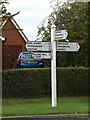 TM2867 : Roadsign on the B1116 Laxfield Road by Geographer