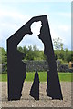 Silhouette of a Miner at the Barony A Frame Park